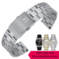 for Tissot T049 steel strap 1853 watch chain PR100 series male T049410A T049407A watch strap 19mm precision steel watch chain