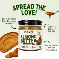 NAKD Selai Kacang Almond MPASI Baby Friendly Sugar Free Tanpa Garam Gula Pengawet Unsweetened | Nake