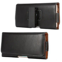 4.0-6.3" PU Leather Case Phone Belt Clip Cover Man Fanny Pack Phone Bag for IPhone 15 14 13 12 11 Pro XS XR for Samsung S24 S20