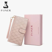 Dompet Kulit Asli Dompet Panjang Emas Dompet Panjang Resleting Berkapasitas Besar Tempat Kartu Kredi