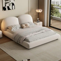 Queen Size Unique Double Bed Aesthetic Cute Minimalist Princess King Twin Bed Frame Salon Wood Camas Matrimonial Room Furniture