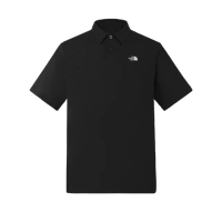 【The North Face 官方旗艦】北面男款黑色吸濕排汗POLO衫｜8EY5JK3(排汗衫)
