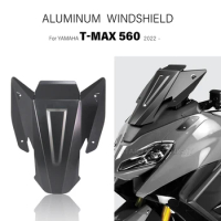 Motorcycle Windshield For YAMAHA T MAX T-MAX 560 TMAX560 2022 2023 Accessories Windscreen Fairing Aluminum Wind Shield Deflector