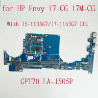 GPT70 LA-J505P Mainboard For HP Envy 17M-CG 17-CG Laptop Motherboard CPU:I5-1135G7 I7-1165G7 M15200-601 M15200-001 100% Test OK