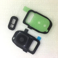 Camera Lens Cover+ Flashlight Glass + Adhesive Sticker For Samsung Galaxy S7 G930 / S7 Edge G935