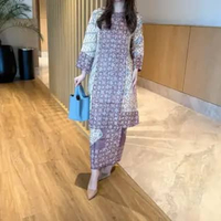 Lausboutique-Set Iskandar-Seri Kakam-Set Batik Kurung Kakam abu