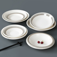 密胺小龍蝦盤子商用餐廳飯店菜盤圓盤仿瓷深盤塑料湯盤麻辣香鍋碗