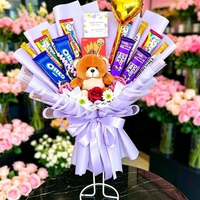 Buket Snack besar Ungu Muda