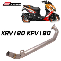 KRV180 Full System Motorcycle Muffler For Kymco KRV KPV 180 Motorcycle Exhaust Muffler Escape Middle Front Pipe KPV180