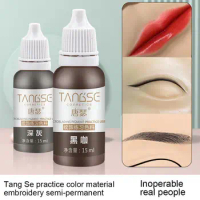 Practice Tattoo Ink Set Permanent Makeup Eyebrow Lips Eye Line Tattoo For Body Beauty Tattoo Art Supplies Color Pigment L3Q1