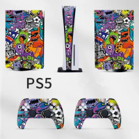 Graffiti Vinyl Skin Sticker For PlayStation 5 Digital PS5 PlayStation5 PS 5 Game Console Game Handle Full Cover Protective Film