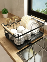 瀝水碗架不銹鋼色廚房置物架家用餐具碗筷收納盒2控水槽涼放碗籃