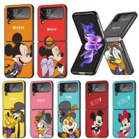 Disney Mickey Donald Duck Cover Hard PC Phone Case for Samsung Galaxy Z Flip 4 Z Flip 3 5G ZFlip3 ZFlip Flip4 Luxury Shell