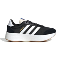 【adidas 愛迪達】City RNR 男鞋 女鞋 黑白色 運動 復古 緩震 厚底 麂皮 跑鞋 慢跑鞋 JI0836