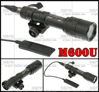 美式M600U戰術電筒20mm導軌夾具用LED強光手電頭盔電筒