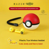Razer Pokemon Pikachu True Wireless Bluetooth Earphones Tws Sport Noise Reduction Headphones Touch Control Microphone Universal