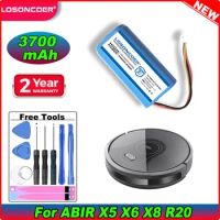 LOSONCOER 3700mAh LI-ion Battery For ABIR X8 X5 X6 X8 R20 Robot Vacuum Cleaner Accessories Spare Parts