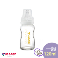US baby 優生 真母感玻璃奶瓶(一般口徑120ml)