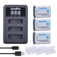 DuraPro NP-BX1 NPBX1 Battery+LED 3 Port USB Charger For SONY ZV-1 DSC RX1 RX100 RX100iii M3 M2 WX300 HX300 HX400 HX50 HX60 GWP88