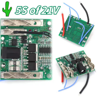 Bms Protection Board 5s Papan Sirkuit Pengaman Baterai 21v 20a Untuk Perkakas Listrik