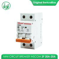 MCB LISTRIK INSCOM 2P 20A 25A / MINI CIRCUIT BREAKER 2 PHASE 2 POLE