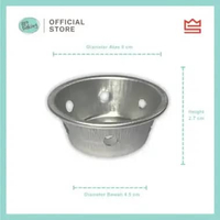 SURYA Cetakan Roti Kukus | Cetakan Bolu Kukus | Cetakan Bolu Mangkok | Cetakan Kukus Pendek (12pcs) 