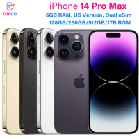 Apple iPhone 14 Pro Max 128/256/512GB/1TB ROM 6GB RAM Dual eSIM 6.7" Genuine Retina OLED Face ID NFC A16 98% New Original Phone