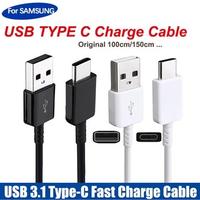 25/120/150/300cm USB 3.1 TYPE-C Fast Charging Data Cable For Samsung Galaxy A52 A31 A41 A51 A71 5G S20 S10 S9 S8 Plus Note 8 9 +