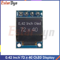 0.42 Inch White OLED Display LCD Module 72X40 Serial Screen White Color I2C IIC/SPI Interface SSD1306 72*40