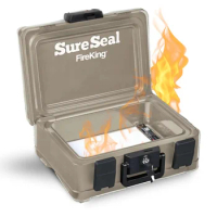 FireKing SureSeal Safe with Key Lock, 1 Half Hour Rated, UL & Resistant Home Storage, Portable