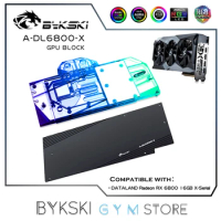 Bykski GPU Water Block For DATALAND Radeon RX 6800 Videos Card, VGA Cooler,Graphic Card Radiator,RGB 12V/5V ARGB A-DL6800-X