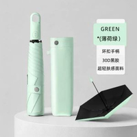超輕鉛筆傘黑膠防紫外線遮陽傘環扣摺疊