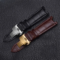 GC Cowhide Comfortable Watch Strap Men's for Guess Gucci Concave Interface Genuine Leather 22x13mm 20x11mm Watchbands