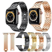 Metal Bracelet for Apple Watch Ultra 49mm 8 7 6 SE Band 45mm 44mm 41mm 40mm Stainless Steel Bands for Iwatch 3 Strap 42mm 38mm