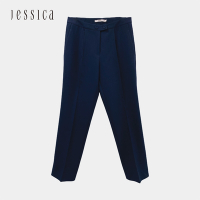 JESSICA - 修身柔軟舒適窄腳西裝褲 215224（深藍）