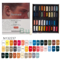 SENNELIER Hand Colored Chalk,20/30/40/80/120 Color Half Whole Pastels,Traditional Technology,Durable Color, Oil Pastel,Non-toxic