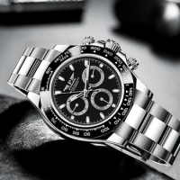Luxury Panda Watch Automatic Sports Watch Men Top Brand Self-Wind Mechanical Wristwatches Homage 40mm Luminous Clocks 2022 PINDU
