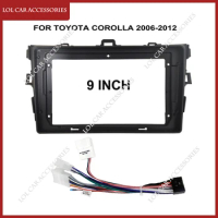 LCA 9 Inch Fascia For Toyota Corolla 2006-2012 Car Radio Android MP5 Player Casing Frame 2 Din Head Unit Stereo Dashboard Cover