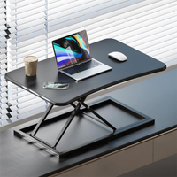 站立筆記本台式摺疊電腦桌辦公桌上增高架可升降桌移動站著工作台【摩可美家】