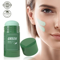 40g Skin Repair Acne Remove Mud Mask Organic Green Tea Mask Stick Clay Mask Stick Face Beauty Care Skincare Tool Women Men