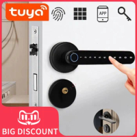 DIOSSO Knob lock Biometric Smart Lock Fingerprint Password Electric Digital Lock Tuya Keyless Security Door Handle for Home