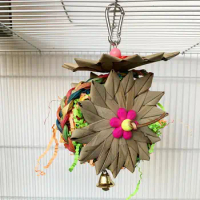 Parrot Bite Toys Climbing Foraging Bird Chew Toy Colored Paper Shredder Bamboo Woven for Lovebirds,Cockatiels Bird Toy Budgie