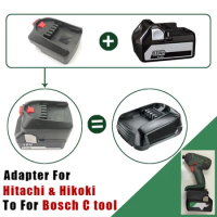 Battery Adapter Converter For Hitachi / Hikoki 18V Lithium Battery To For Bosch C 18V Li-ion Battery Tool