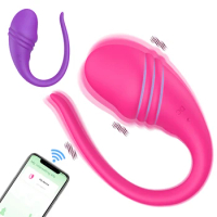 Wireless Bluetooth G Spot Dildo Vibrator APP Remote Control Vibrator Wear Vibrating Panties Adult Sex Toys Wearable for Women