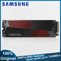Original SAMSUNG SSD with HeatSink 990 PRO NVMe M2 SSD PCIe Gen4x4 1TB 2TB Internal Solid State Drive Storage Disk for PS5/PC