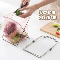 Rak Sampah Lipat Portable Folding - Foldable Trash Bag Holder / Garbage Rack Barbecue Trash Rack
