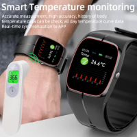 Medical Grade Blood Pressure Smartwatch Air Pump Airbag Body Temperature True Blood ECG Heart Rate Monitor Elderly Health Watch
