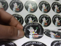Sticker label makanan minuman botol cromo A3