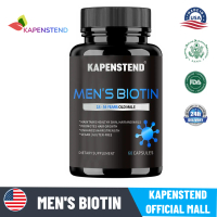KAPENSTEND Men's Biotin 18-54 Tahun - 7500mcg Biotin, Vitamin B6, Ekstrak Jelatang, 60 Kapsul Lunak 