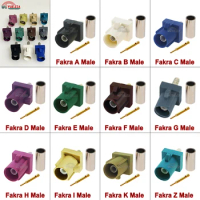 Fakra ABCDEFGHIKZ Male Plug Crimp Connector Car Radio FM GPS Antenna Fakra Adapter for RG316 RG174 Pigtail Cable Fast Shipping